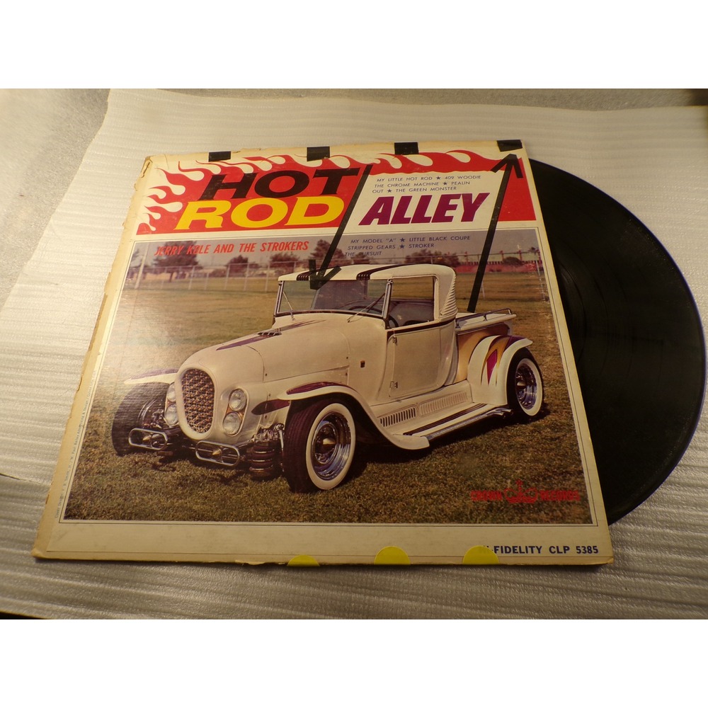Jerry Kole and the Strokers Hot Rod Alley Vinyl LP Crown Records CLP 5385 1963